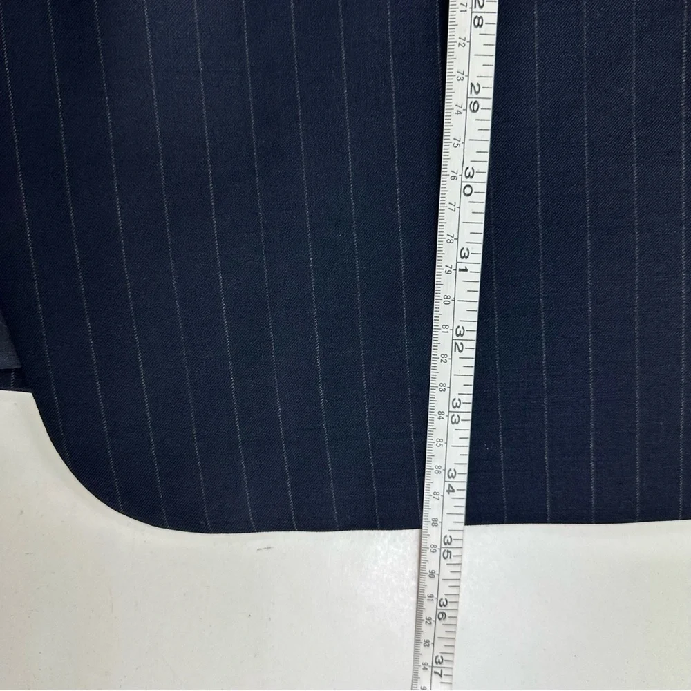 Hart Schaffer Marx Wool Men's Navy Pinstripe Blazer